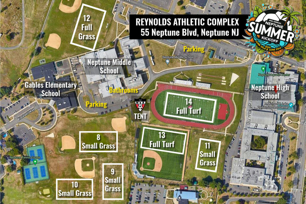 NSA Soccer 2024 Tournament Field Maps Neptune Soccer Association